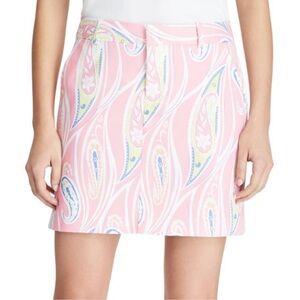 NWOT Ralph Lauren Golf Pink Paisley Mini Skirt
